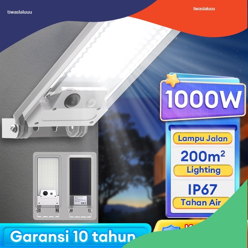 Lampu tenaga surya Lampu Jalan 1000 Watt Tahan air IP67 Lampu Taman Tenga Surya Lampu Sorto LED Pane