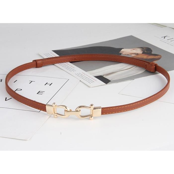 Ikat Ban Pinggang Adjustable Belt A126 Twin Omiga Korea Fashion Kulit Gasper Thin Kecil Tali Sabuk A