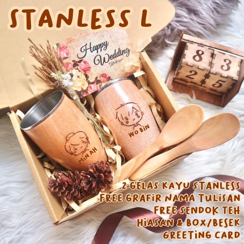 

READY HAMPERS PRABOT KAYU ESTETIK UNIK / HAMPERS GELS KAUU / HAMPERS ACARA / HADIAH PERNIKAHAN / HAMPERS COUPLE / GIFT GELAS STANLESS / WEDDING GIFT PERABOT KAYU UNIK ESTETIK / FREE GRAFIR
