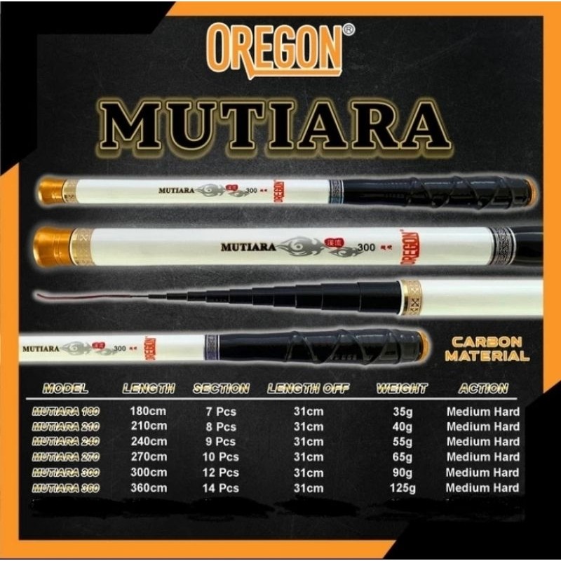 joran tegek Oregon mutiara