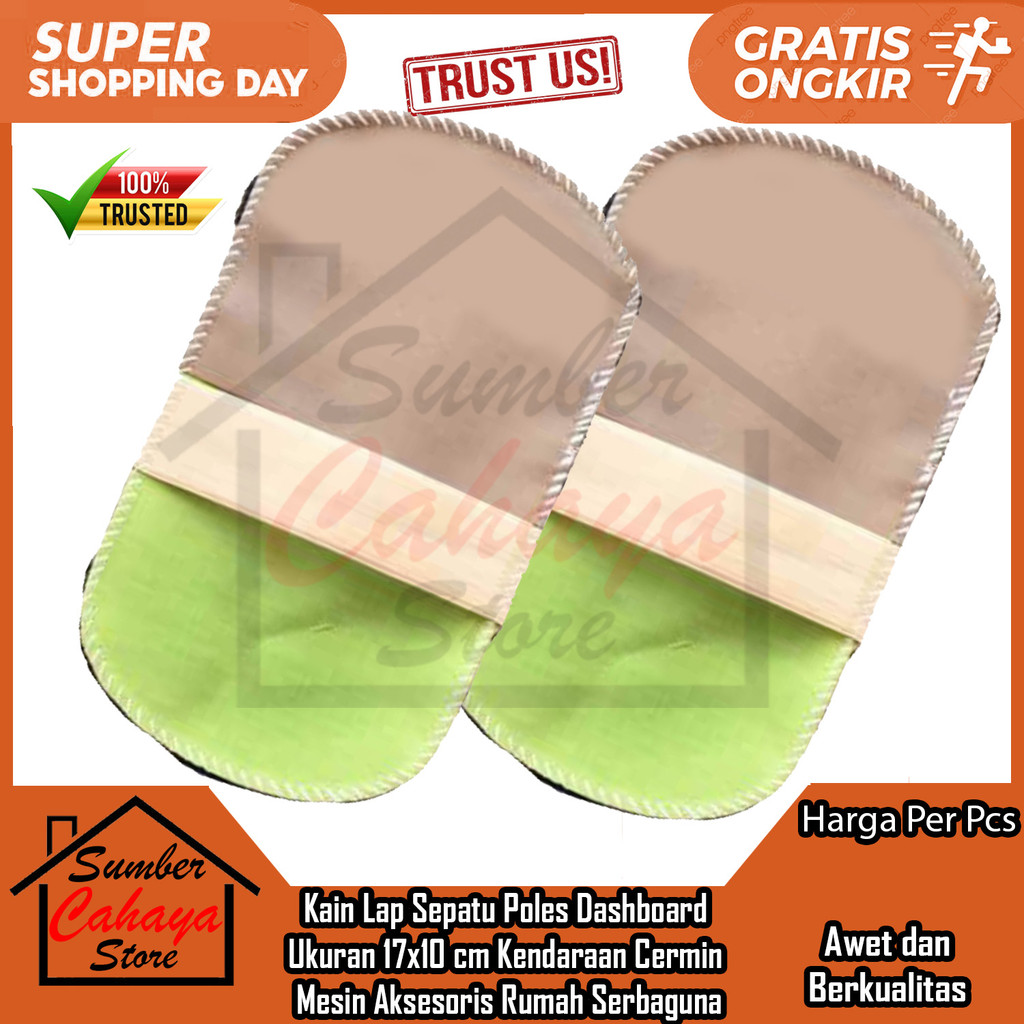 Kain Lap Sepatu Poles Sarung Tangan Mobil Motor Kendaraan Tangan Dashboard Kaca Body Helm Velg Lanta