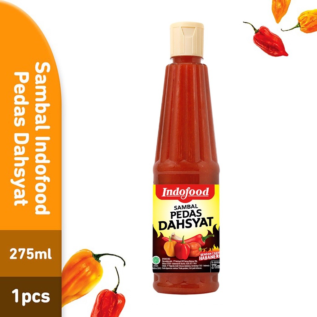 

Indofood Sambal Pedas Dahsyat Botol 275 ml