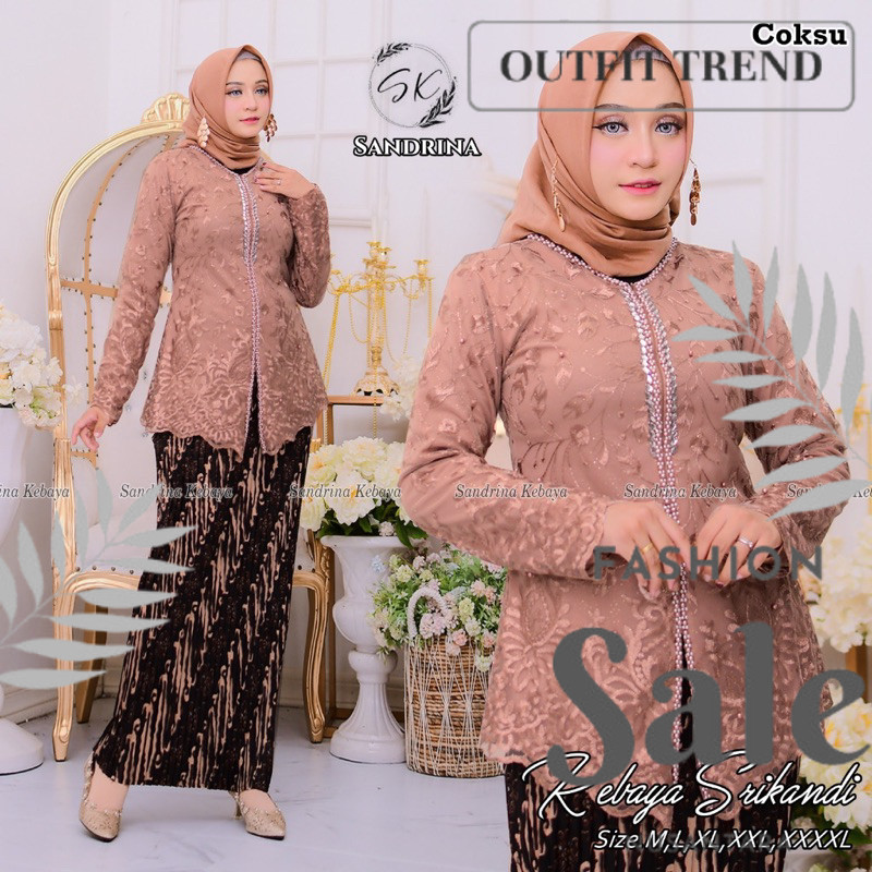 (BISA COD) Setelan Kebaya encim by rasaqi Tunik Brukat Busui Baju Kebaya Modern Kebaya Pesta kebaya 