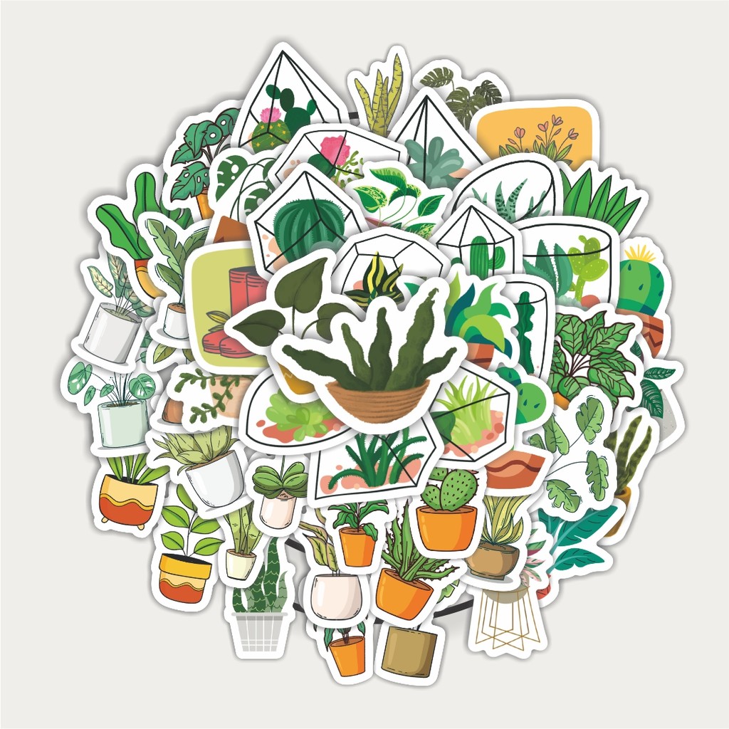 

Sticker Pack Stiker Lucu Tanaman Hijau | Sticker TUMBLR | Stiker LAPTOP KOPER HELM