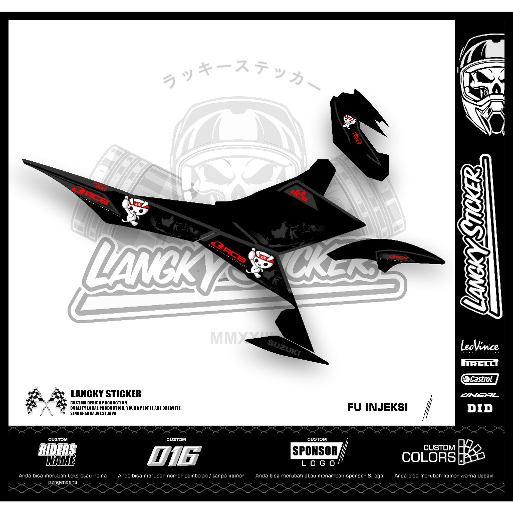 Striping/Stiker Satria FU Injeksi Racing Boy