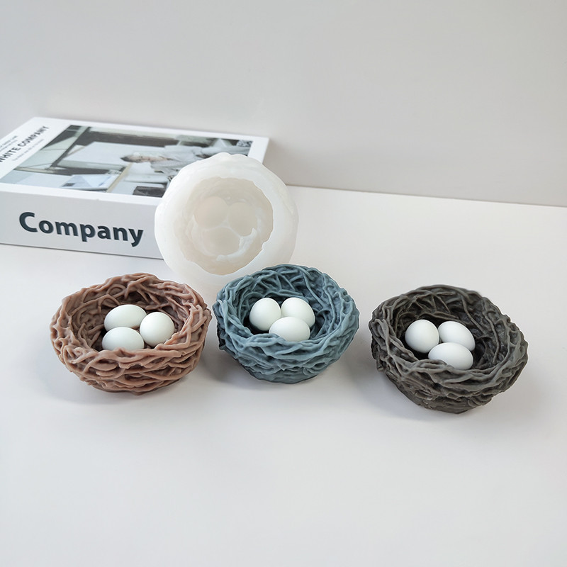 

Bird's Nest Silicone Mold DIY Bird's Nest Resin Crafts Decoration Homemade With Egg Scented Candle