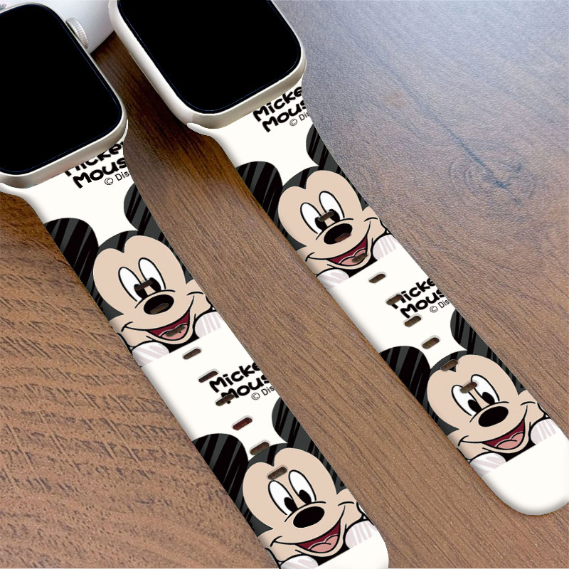 Sport Silicone Strap for Mickey Mouse IWatch Apple Watch Ultra 2 SE 2 Series 10 9 8 7 6 5 4 3 2 49mm