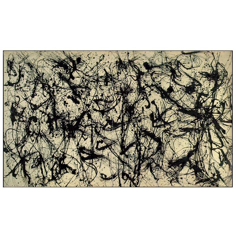 

Abstract Oil Painting Reproduction,Number 32 by Jackson Pollock,Hand Painted Artwork on Canvas Modern Home Decor,Wall pictures