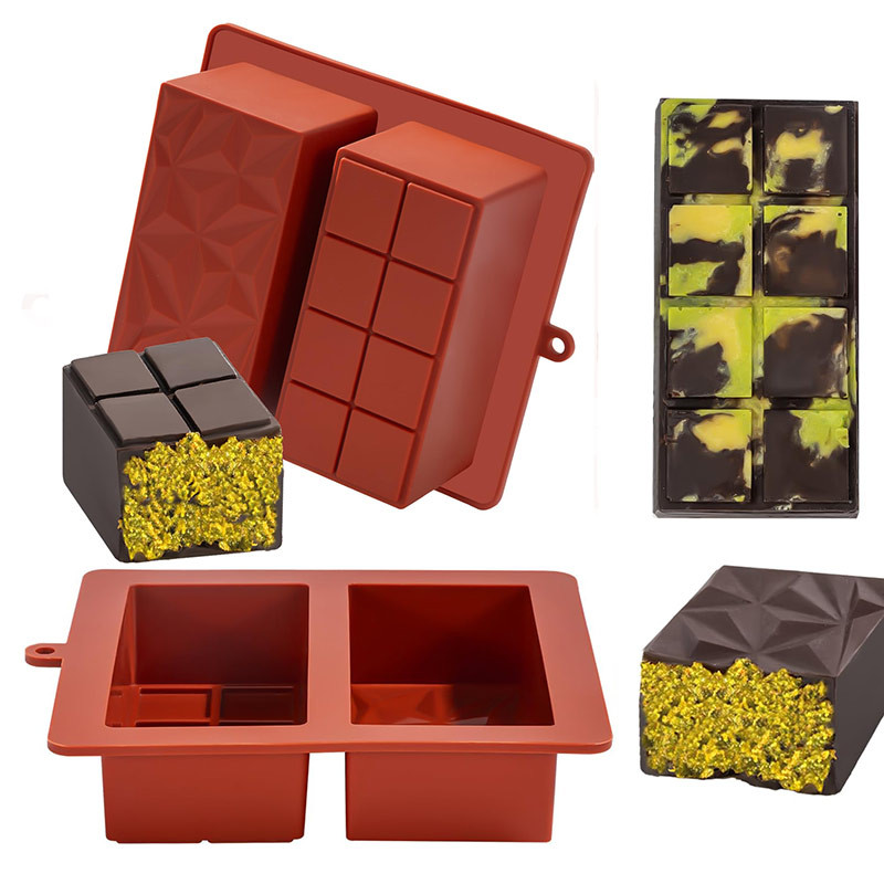 

Chocolate Bar Mold Non-Stick Chocolate Molds, Food Grade Silicone Deep Chocolate Bar Mould for Dubai Chocolate Bar Pistachio