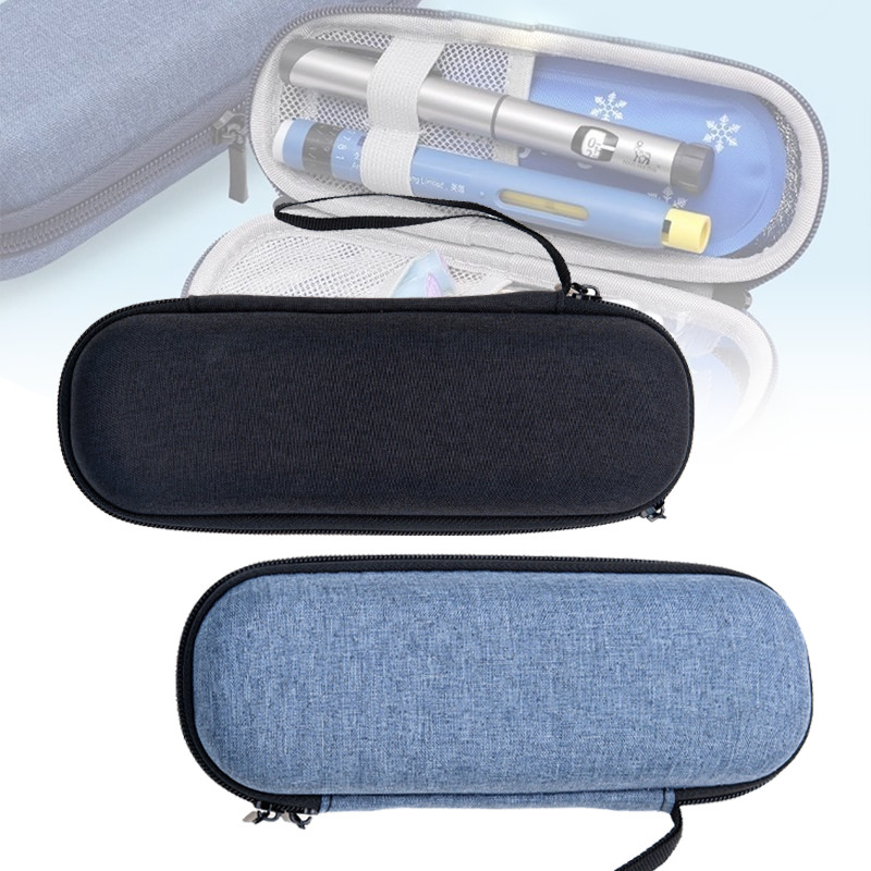 1pc Cooler Bag Medicine Cooler Box with 2 Ice Packs Portable Insulin Cooling Bag Insulin Case Patien