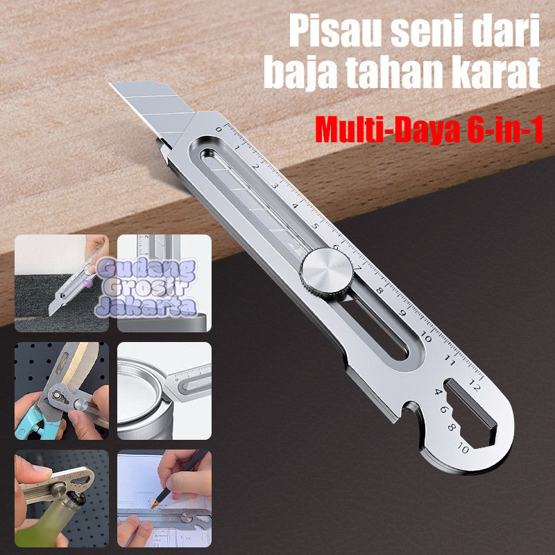 

【COD】Cutter Pisau 18mm Cutter Besi Stainless Besar 10pc Pisau Set Cutter Pisau Pemotong Kertas