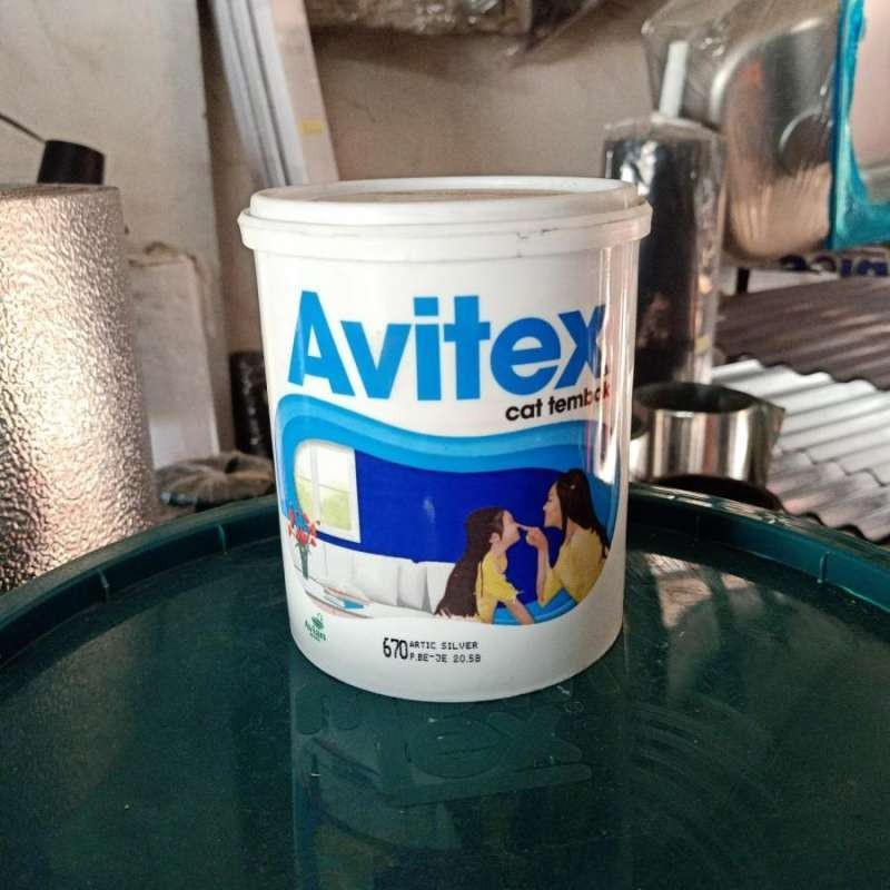 Cat tembok Avitex 671 Midnight ( Abu Tua ) kemasan 5 kg ( galon )