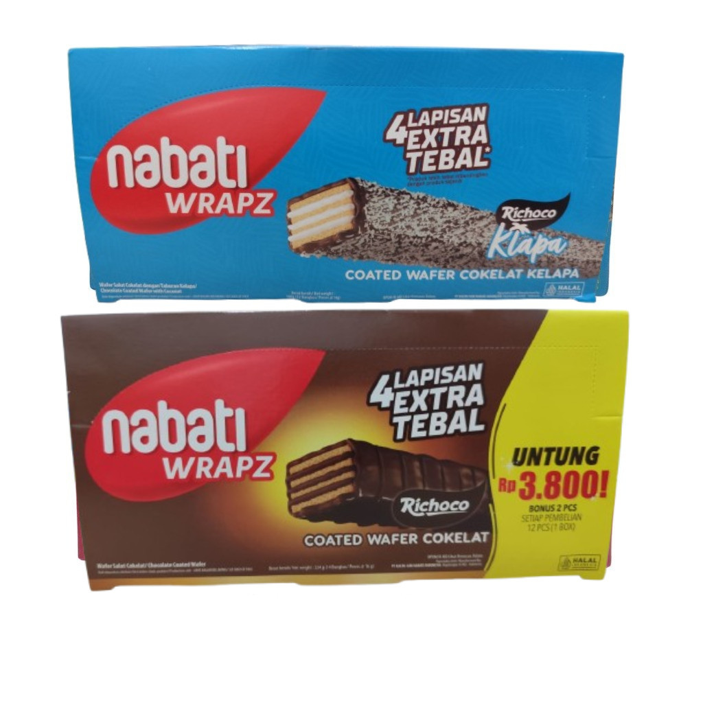 

NABATI WRAPZ WAFER BOX 168gr isi 12 pcs