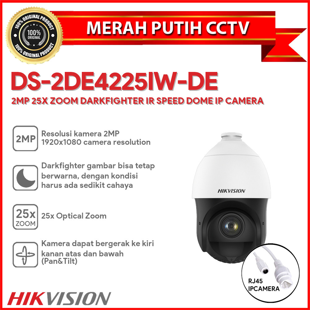 HIKVISION DS-2DE4225IW-DE 2MP 25X ZOOM DARKFIGHTER IR SPEED DOME IP CAMERA