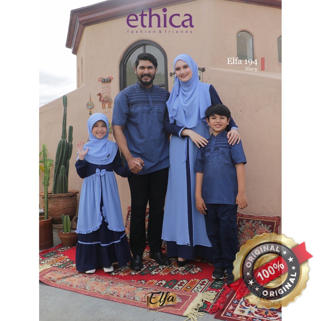Sarimbit elfa 194 navy/gamis kagumi 204/koko kahfi 107