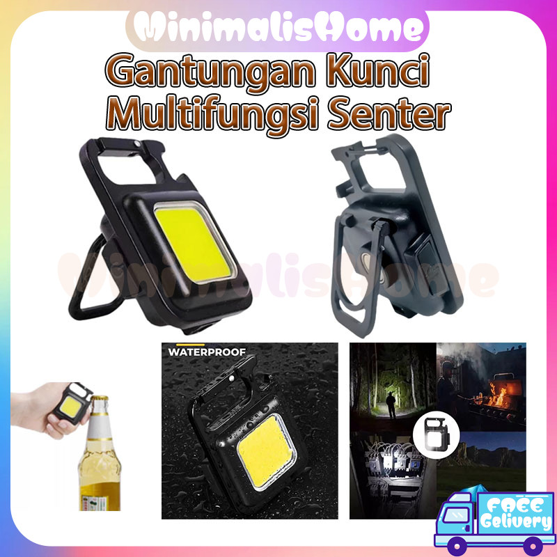 Gantungan Kunci Multifungsi Senter/ Mini Gantungan Kunci Keychain Light / Mini Keychain Led USB Magn