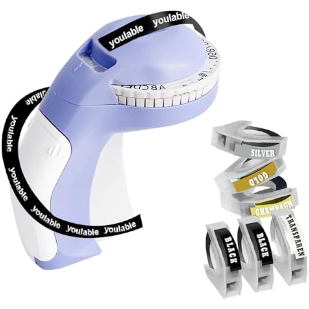 

Manual Label Printer B90 Typewriter 9mm 3D Embossing Label Tape for Dymo Labeling Machine Label Maker Similar as Dymo 12965 E101