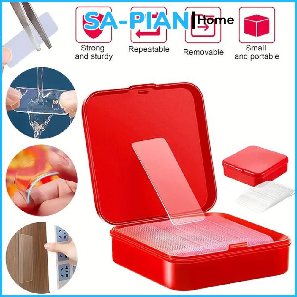 

nano tape Isi 60 + box double tape isi 60 lakban 2 sisi isi 60 double tape mini