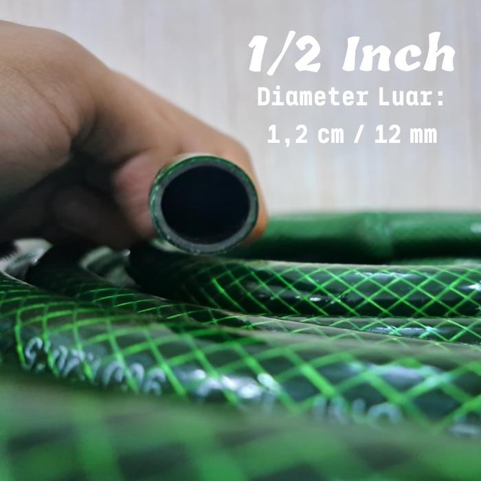 SELANG AIR TAMAN 1/2 5/8 3/4 INCH SELANG CUCI MOTOR MOBIL 15 METER - 1/2 inch, 15 Meter     Terlaris
