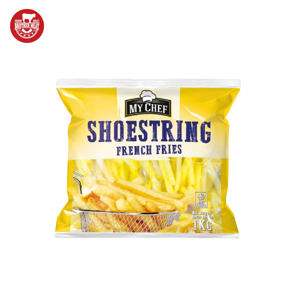 

MY CHEF Shoestring French Fries / Kentang Goreng Frozen 1kg, Brothermeatshop