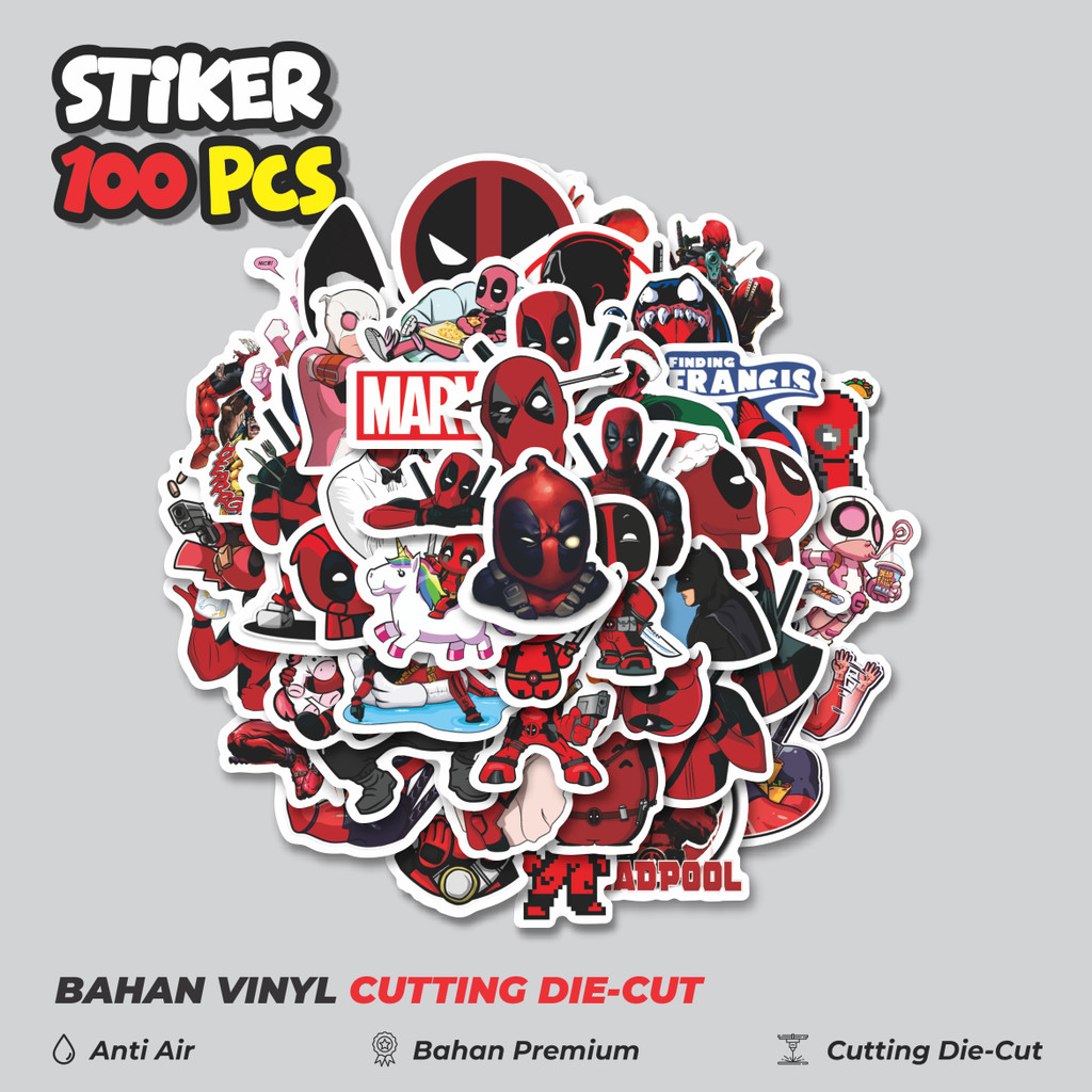 

Terbaru! 50 pcs Stiker Kartun Dead Pool Dekorasi Lucu Kreatif untuk Notebook, Skateboard, HP