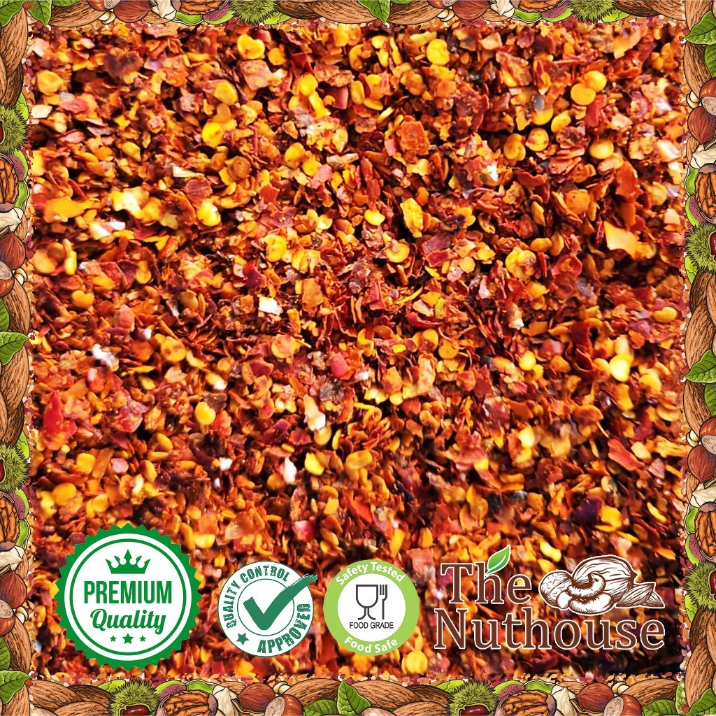 

1kg Chili Flakes / Cabai Giling Kasar / Crushed Red Pepper / Red Pepper Flake [Import Quality]