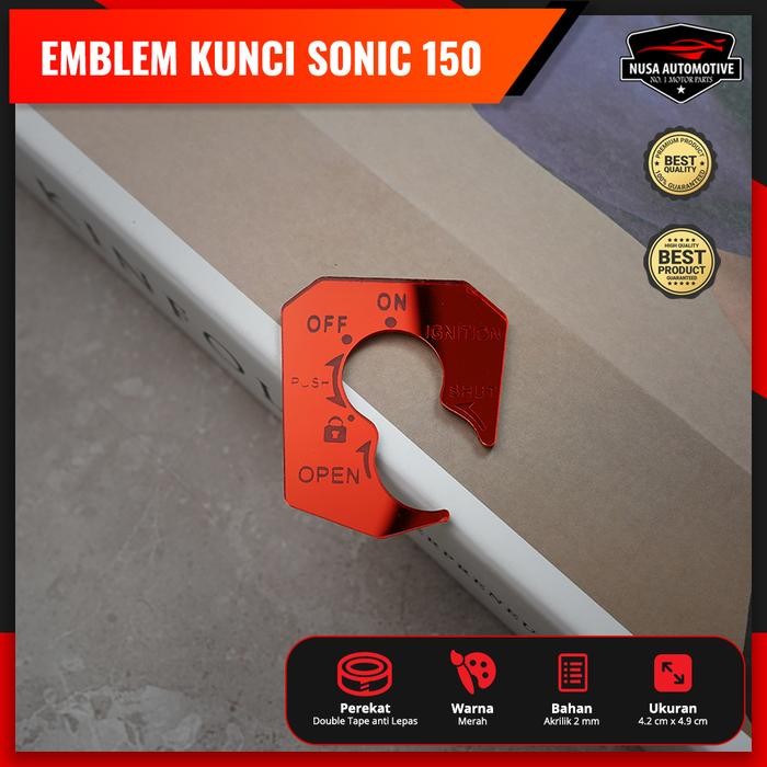 EMBLEM COVER / TUTUP KUNCI KONTAK TIMBUL SONIC 150R CB 150/150R 3D  by UC