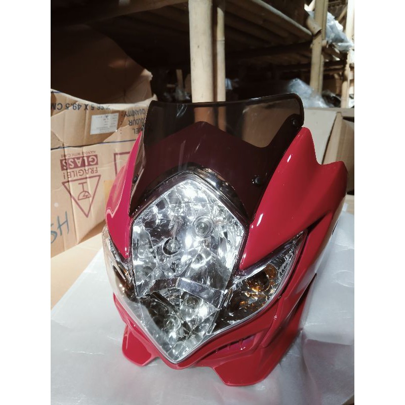 reflektor/kedok lampu satria fu barong satria fu 2010-2014 merah komplit