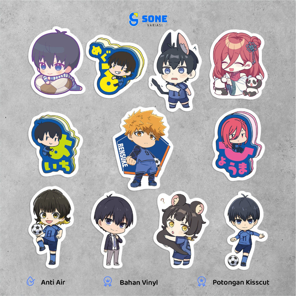 

Sticker Blue Lock Bluelock Vinyl Waterproof Stciker Anime Laptop Tumbler Koper Buku Jurnal