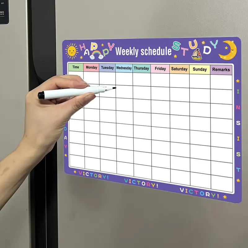 

Calendar Sticker For Fridge Monthly Weekly Planner Calendar Table Dry Erase Whiteboard Fridge Sticker Message Board Menu