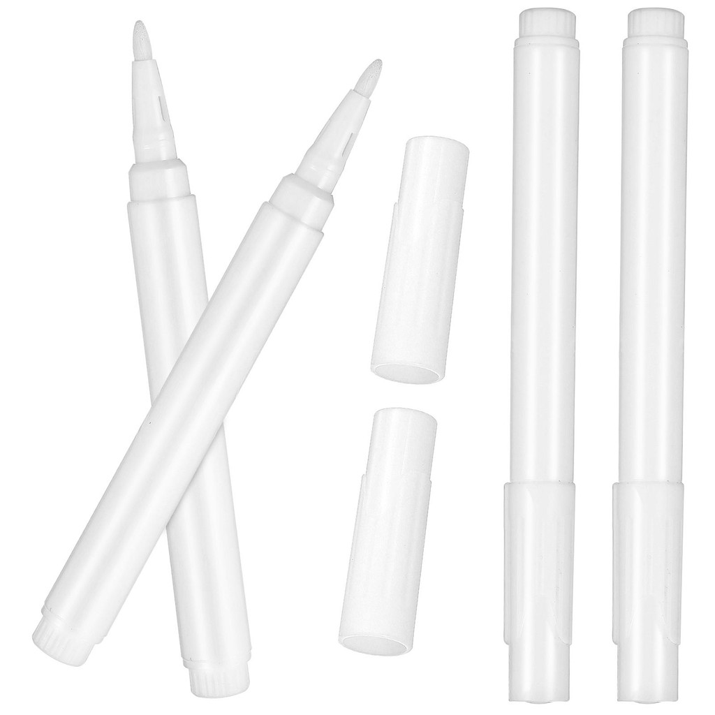 

4 Pcs Liquid Chalk Marker White Dry Erase Fine Tip Portable Writing Markers for Glass Paper Plastic Blackboard