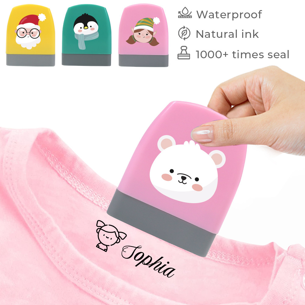 

Cartoon Children'S Seal Stamp For Child Student Clothes Waterproof Non-Fading Clothing Mark Photosensitive Stamp