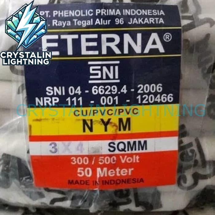 KABEL LISTRIK ETERNA NYM ETERNA 3x4 50MTR ROLL