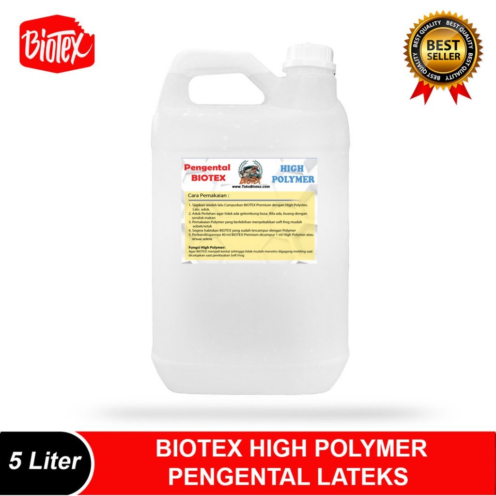 

Biotex High Polimer Pengental Lateks untuk Soft Frog 5 Liter