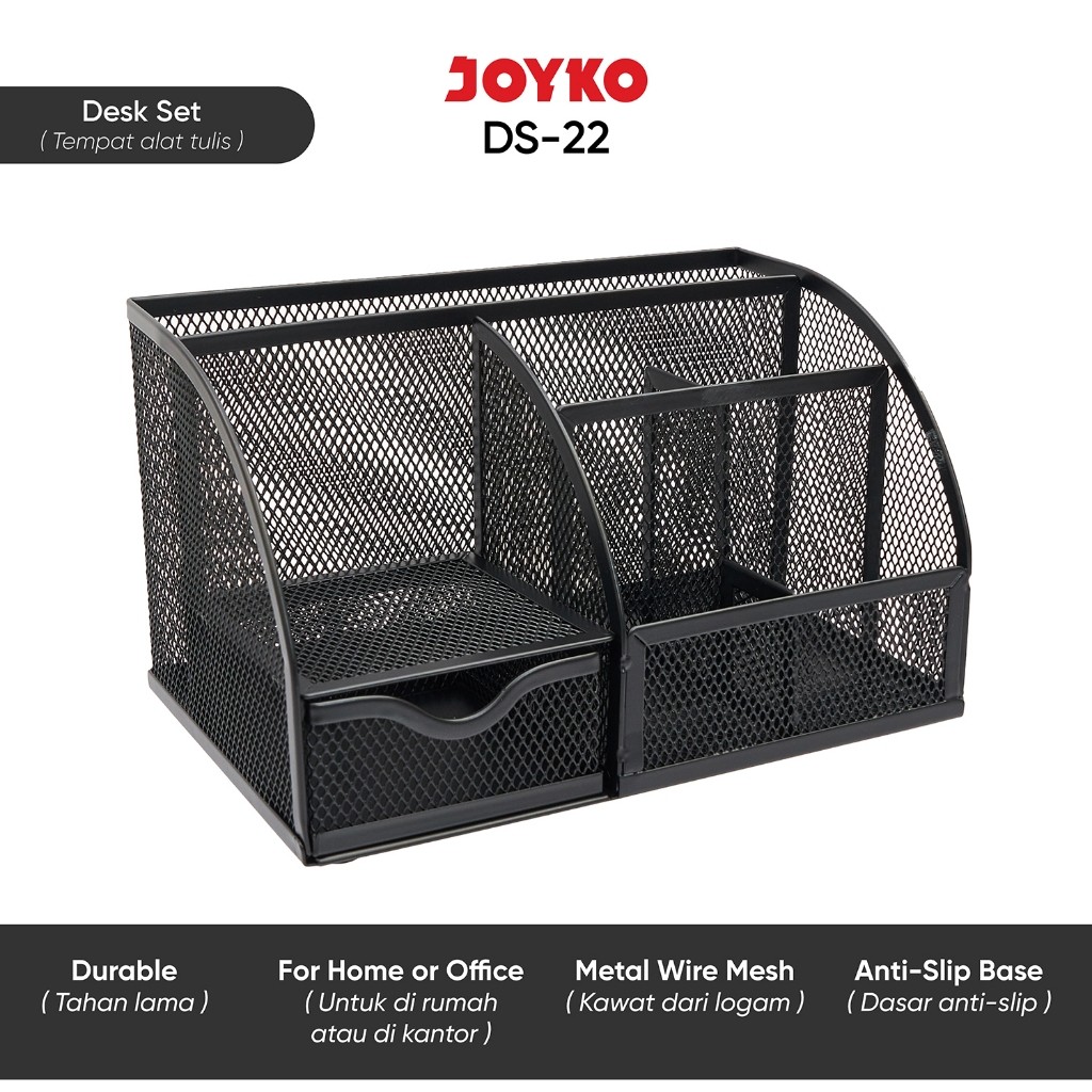 

Desk Set / Pen Holder / Tempat Alat Tulis Jaring Jala Joyko DS-22