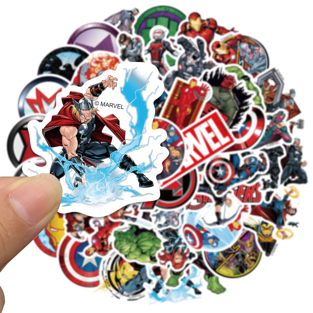

Stiker Pahlawan super Amerika manusia Besi manusia laba-laba batman batman papan luncur/Buku Harian/Laptop/Sticker Helm Tahan Air Vinil/hp casing stiker tahan air berperekat