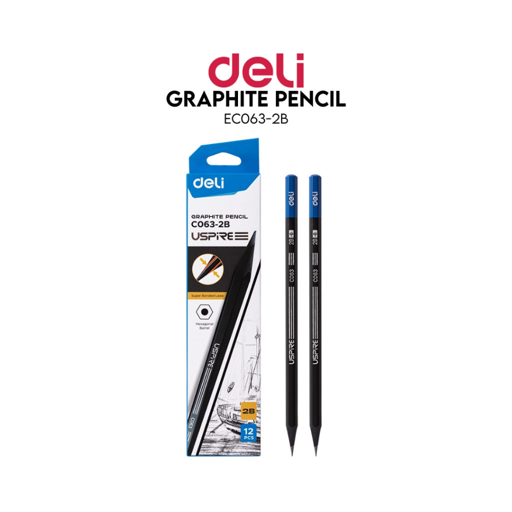 

pensil / pencil DELI C063 2B Graphite Deli