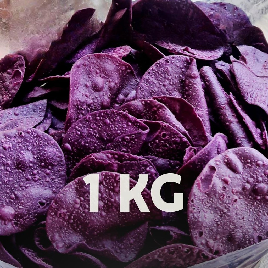 

[ 1KG/500GR/250GR ] Keripik Ubi Ungu Manis Premium / Keripik Ketela Ungu / keripik ubi ungu