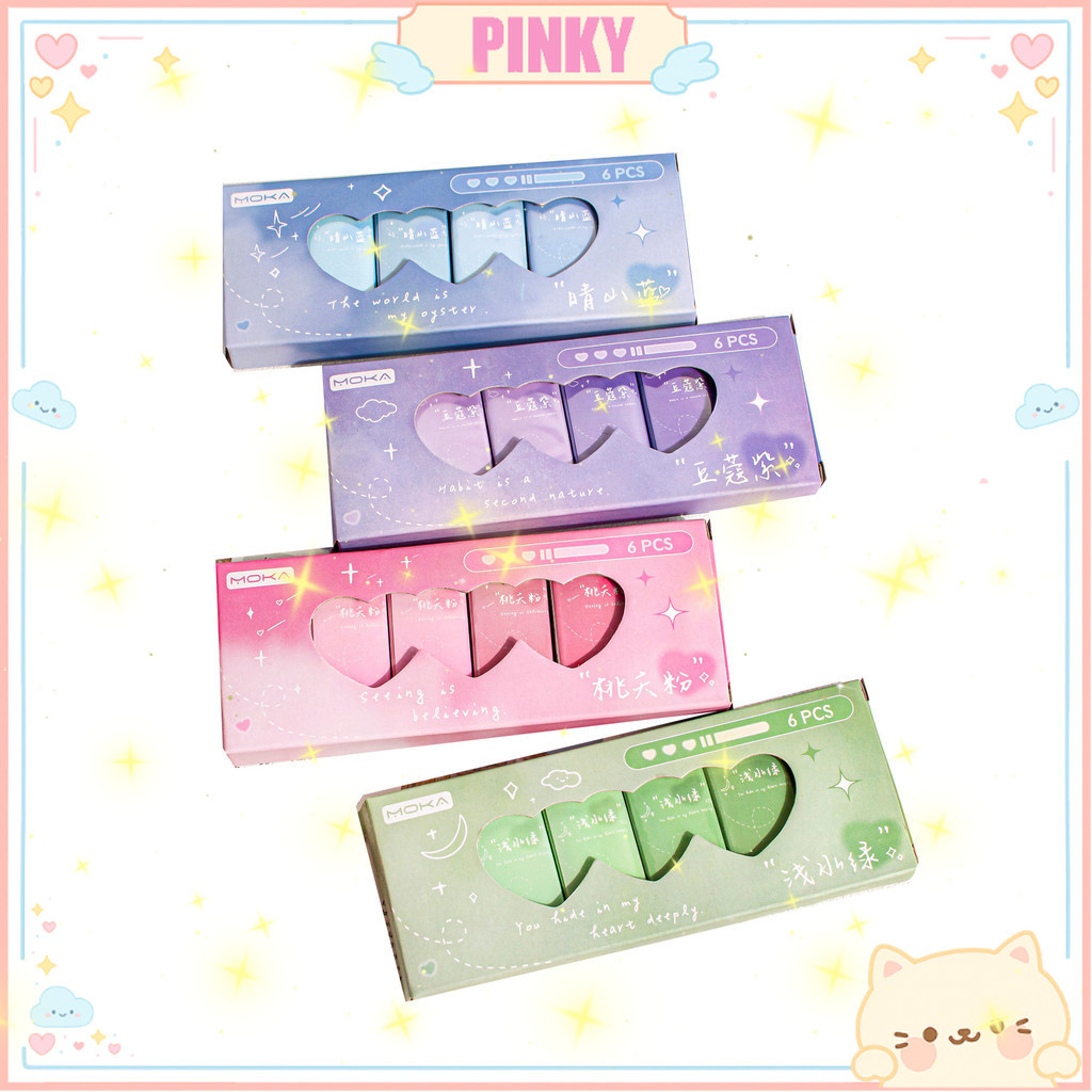 

COD 1 SET ISI 6 PCS PENGHAPUS WARNA PASTEL GRADASI NUANSA LEMBUT MENYENANGKAN