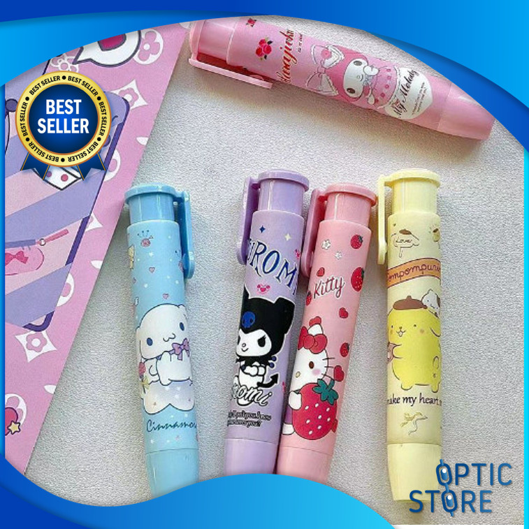 

OPTIC S5828 Hapusan Eraser Lipstik Penghapus Pensil Mekanik Motif Karakter Lucu Mechanical Eraser Penghapus Bentuk Lipstick