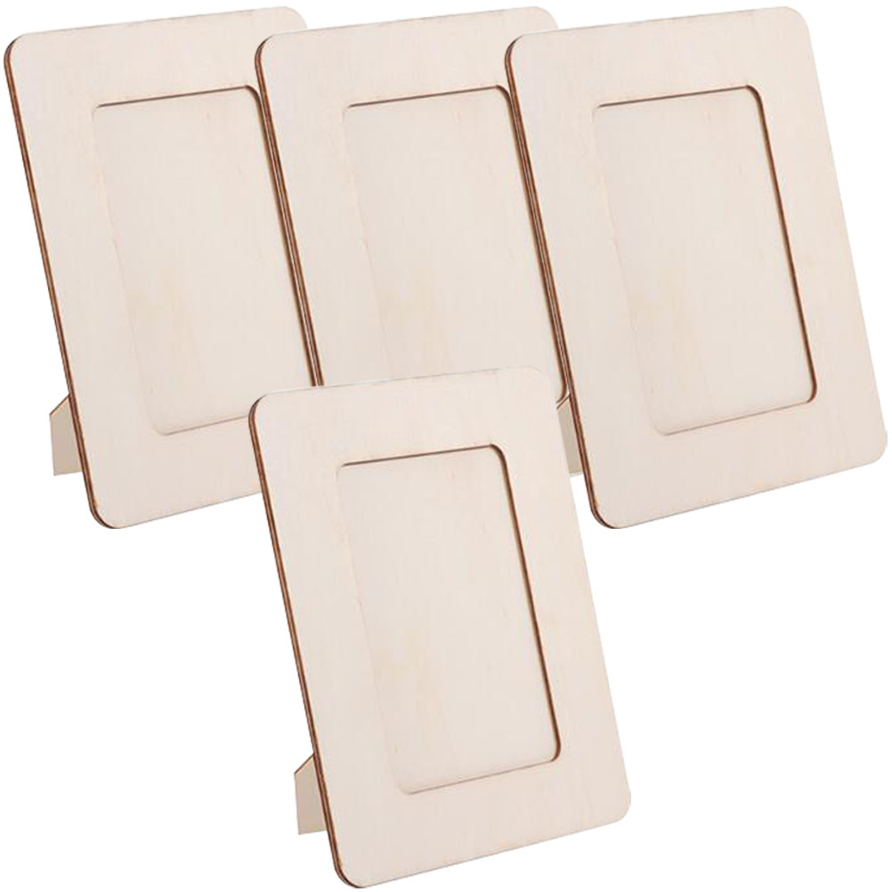 

4 Pcs Project Frames DIY Painting Photo Wooden Blank Child Unfinished Picture