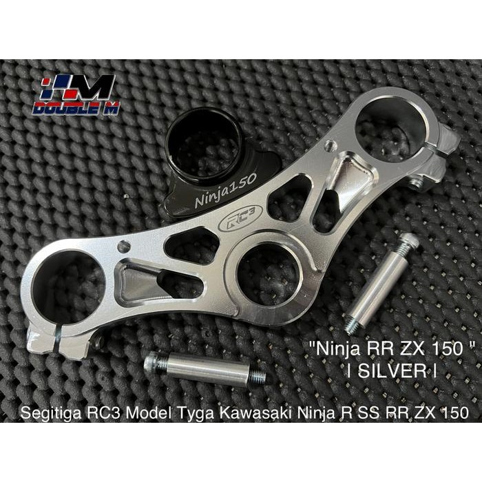 Segitiga Triple Clamp Atas RC3 Ninja RR / ZX 150 R Model Tyga - RR "Silver"