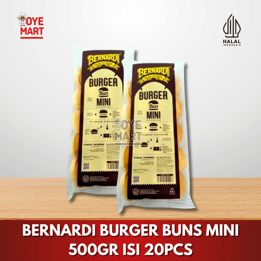 

BERNARDI BURGER BUNS MINI ISI 20 ROTI BURGER MINI 620GR