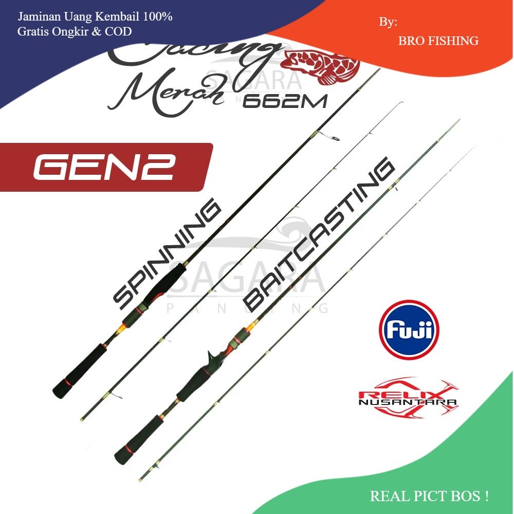 Joran Cacing Merah GEN 2 Joran Casting Joran Relix Nusantara