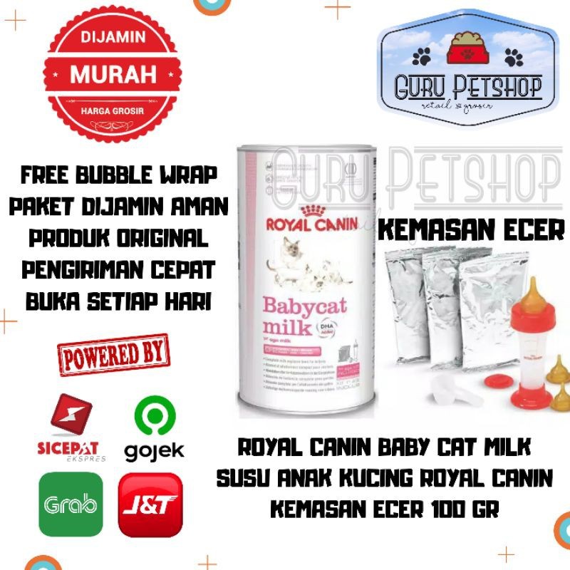Royal Canin Baby Cat Milk 100gr Sachet Susu Anak Kucing Kitten / Susu Royal Canin Kucing