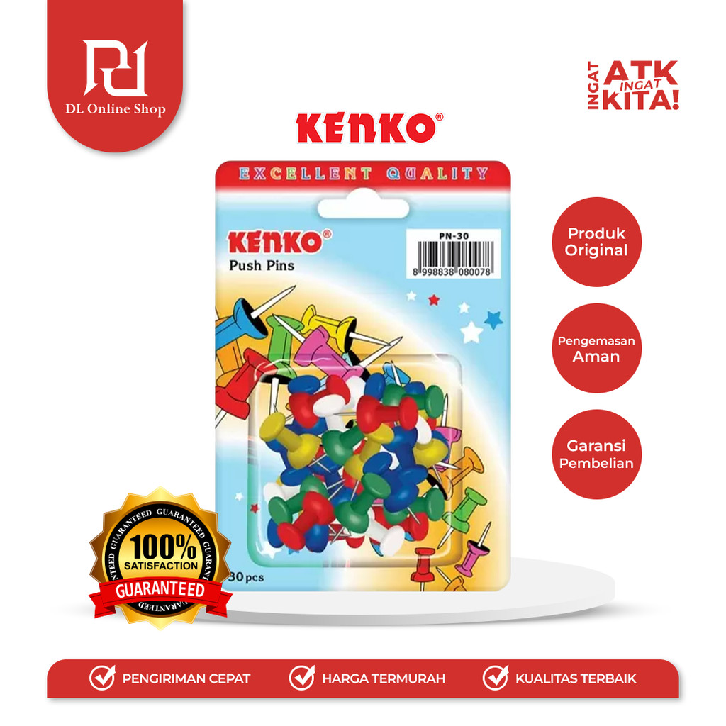 

KENKO PUSH PIN PN-30 (1PACK/ 30PCS)