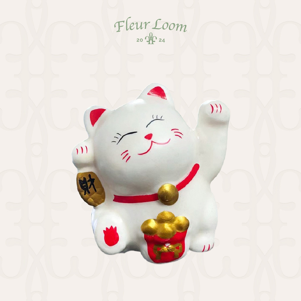 

Fleur Loom - (1pcs) Topper Lucky Cat / Kucing Keberuntungan / Topper Cake / Boneka Pajangan Kue Hoki / Hiasan Kue / Cake Decoration