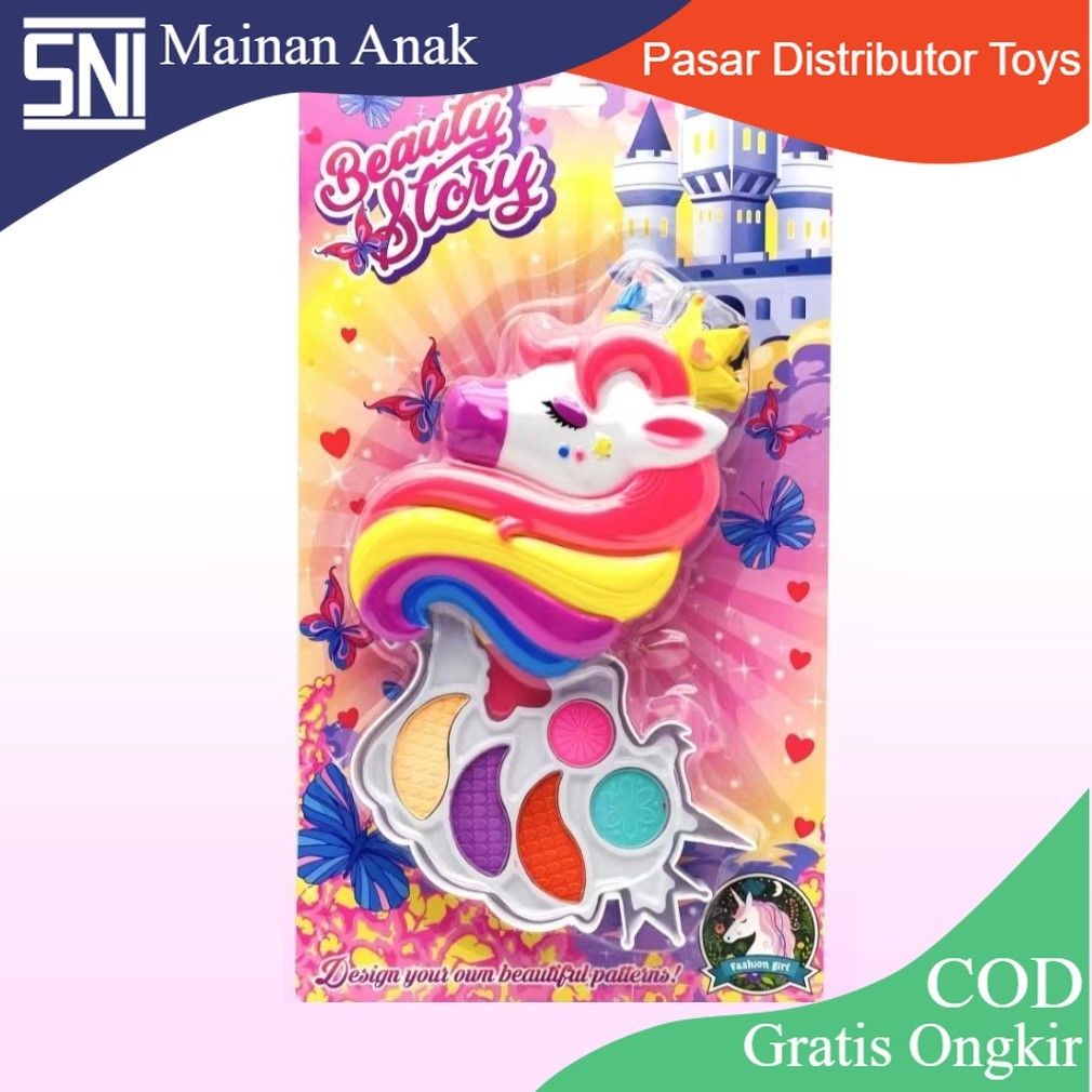 Mainan Anak XTS-0032 UNICORN BEAUTY STORY Mainan Makeup Salon Unicorn Kecantikan Anak Fashion