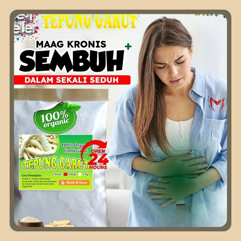 

SPECIAL PROMO 500 Gram Tepung Garut Obat Herbal Maag Dan Asam Lambung