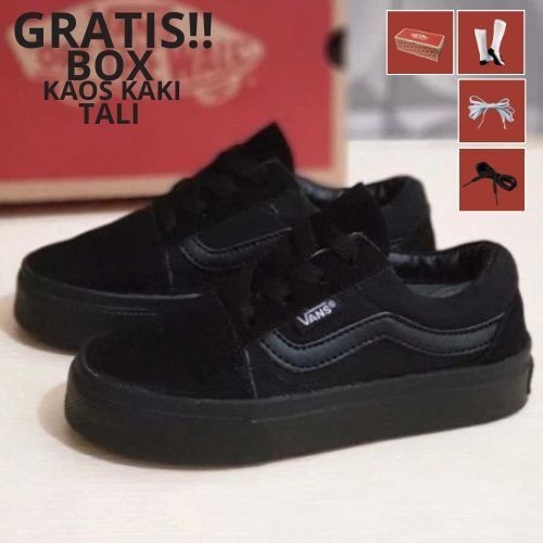 Sepatu Vans Anak || Sepatu Hitam Anak || Sepatu Sekolah Anak Paud Tk SdCO